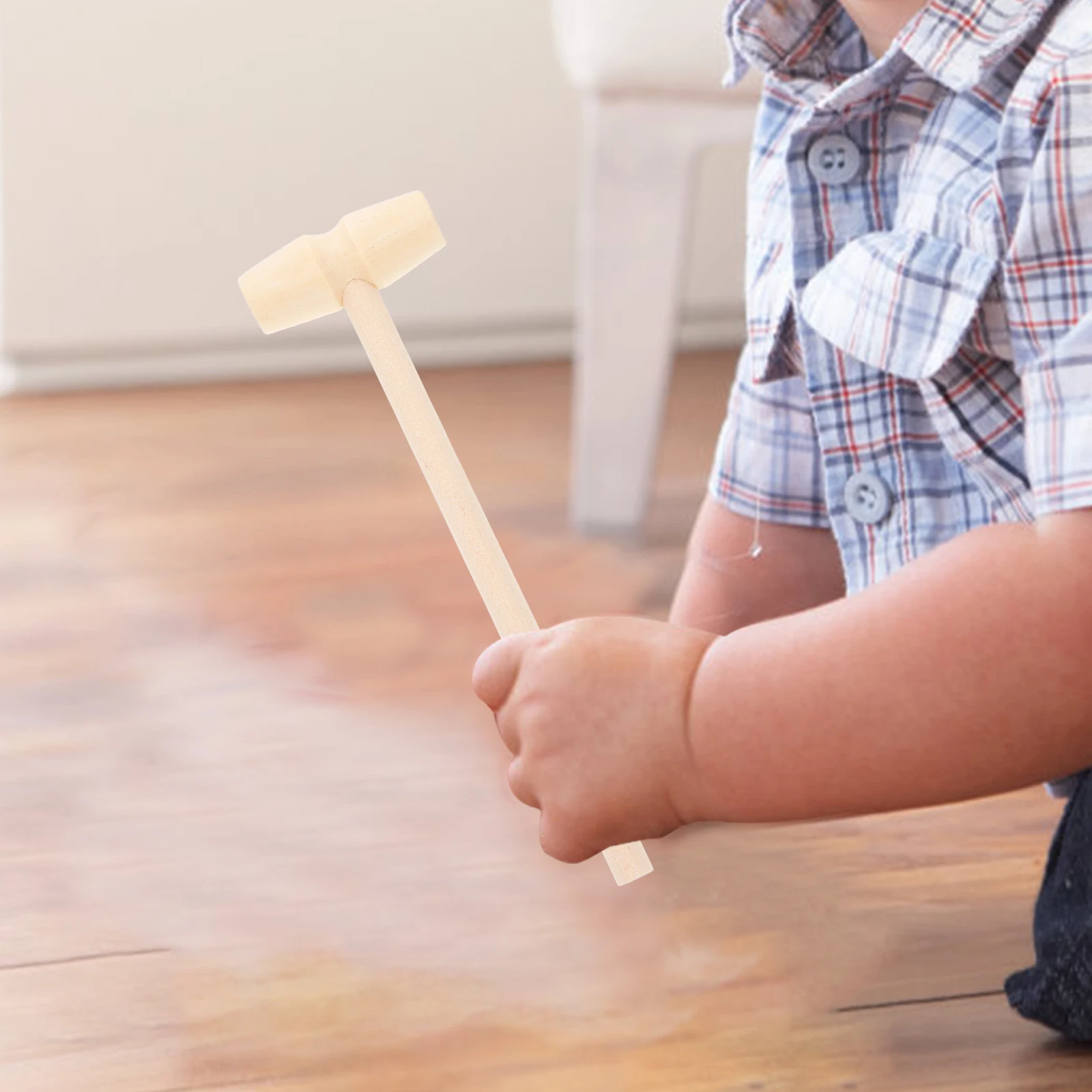 5pcs Mini Wooden Hammer Mallet Baby Beat For Hand Eye Coordination Development Pounding Educational Tool For Toddlers Boys Girls
