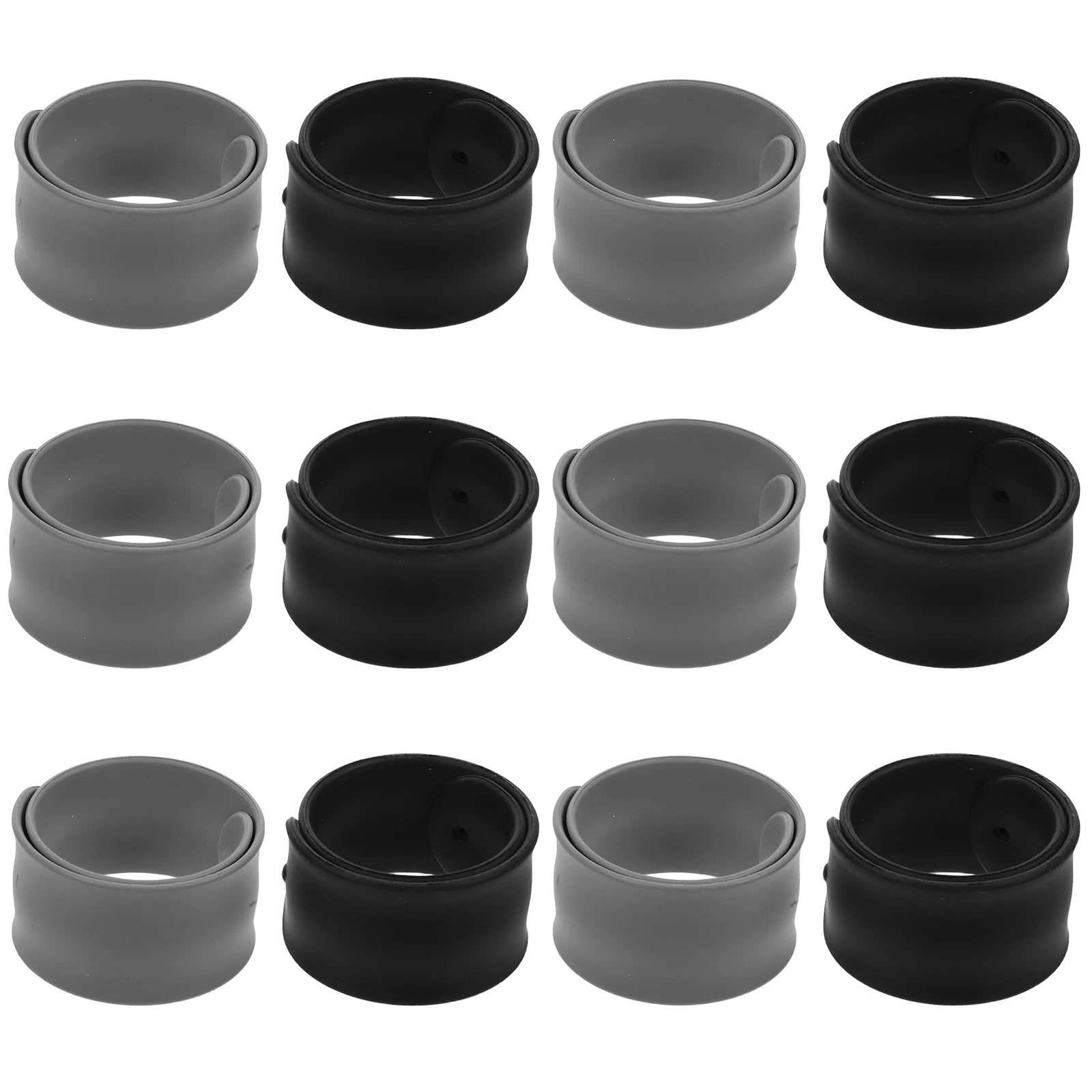 

12Pcs Gift Wrap Paper Holder Flip Silicone Metal Strips Slap Bands Storage Organizer Clips Slap Bracelet for Wrapping Paper