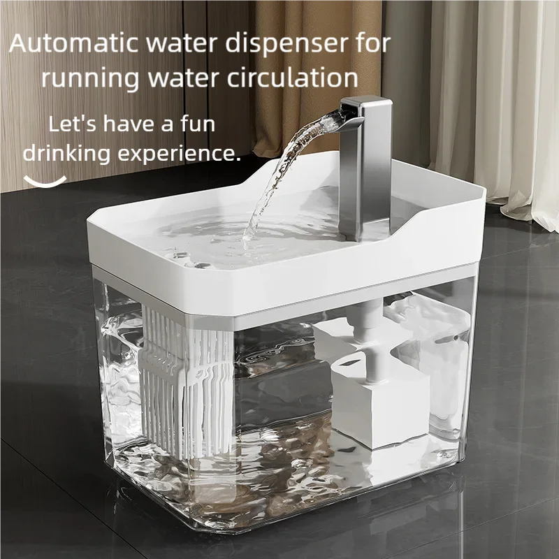 التلقائي 1.5L الحيوانات الأليفة نافورة الماء تصفية كتم وعاء القط موزع للكلاب والقطط تغذية المياه لوازم الترا هادئة الحيوانات الأليفة شارب