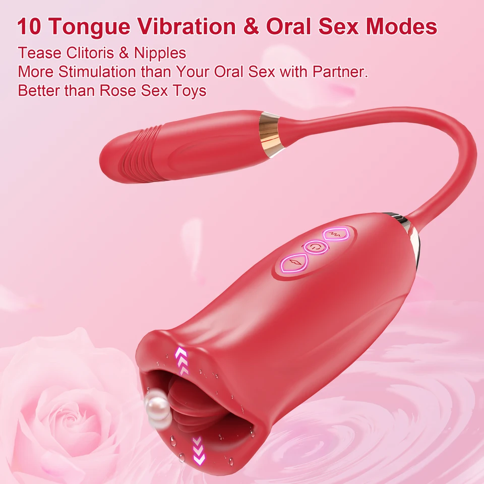 TouchHoney Thrusting Vibrator for Women with Tongue Licking Nipple Blowjob  Oral Sucker Clitoris Stimulator Adults Goods Sex Toys - AliExpress 66