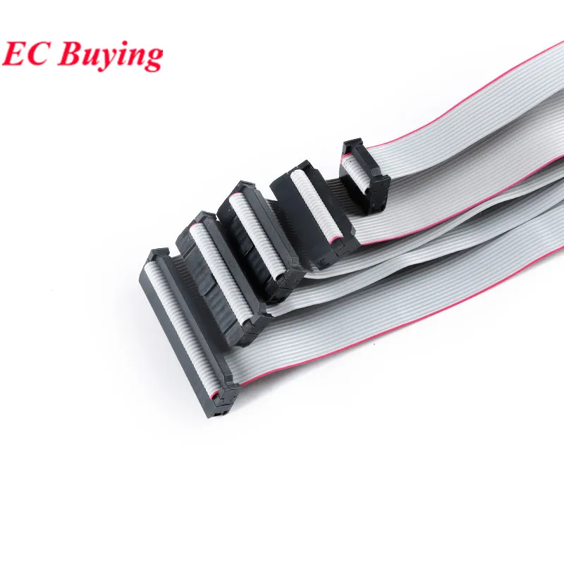 Gray Flat Ribbon Cable 1.27MM 2.0MM 2.54MM Pitch AVR 20cm Data Line Wire FC-6/8/10/12/14/16/20/24/26/30/34/40/50P Pin Connector image 6