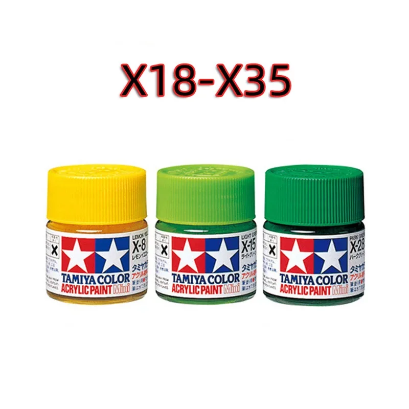 Tamiya 10ml Color Acrylic Paint(Mini\'s) 81518-81535 Bottles X-18 To X-35 Colors/Gloss