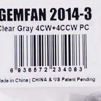 2014-3 2" 3-Blade Gemfan Props (4 Pairs, 4CW+4CCW), Low Pitch for Freestyle view 5