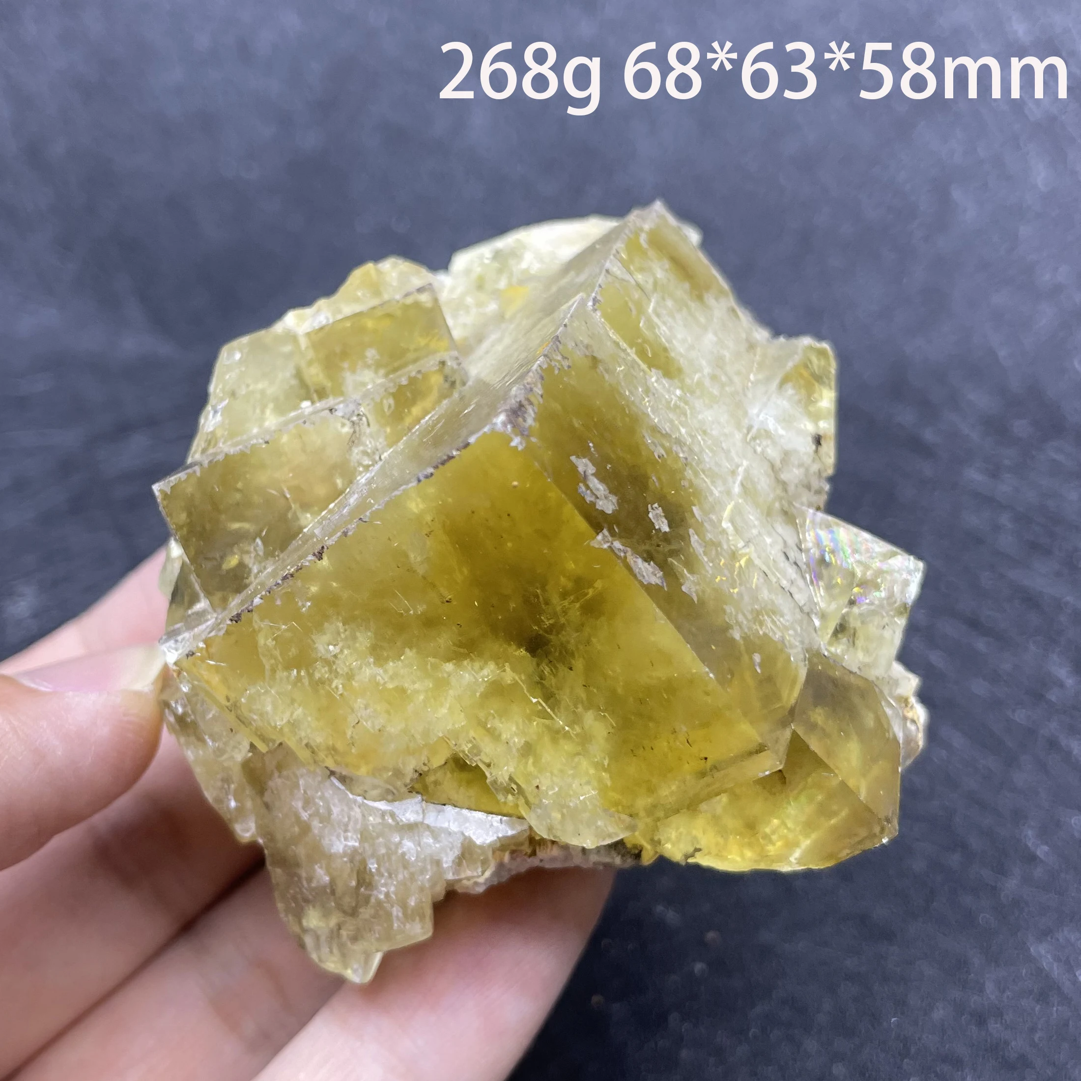 Natural Raw Stone Beijing Yellow Fluorite Crystal Cluster Mineral Specimen Quartz Rock Decoration Gift Healing