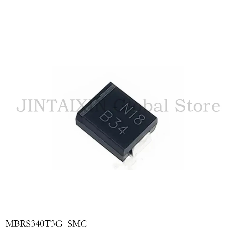 10-100PCS MBRS340T3G B34 3A 50V DO-214AB SMC Schottky diode