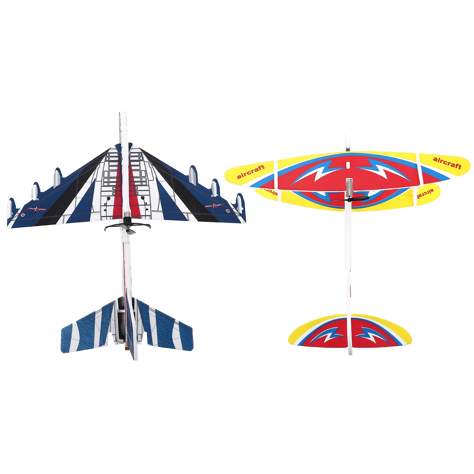 

2pcs Usb Charged Airplane With Light Electric Aircraft Hand Throwing Glider Plane Kids Educational Outdoor Airplane