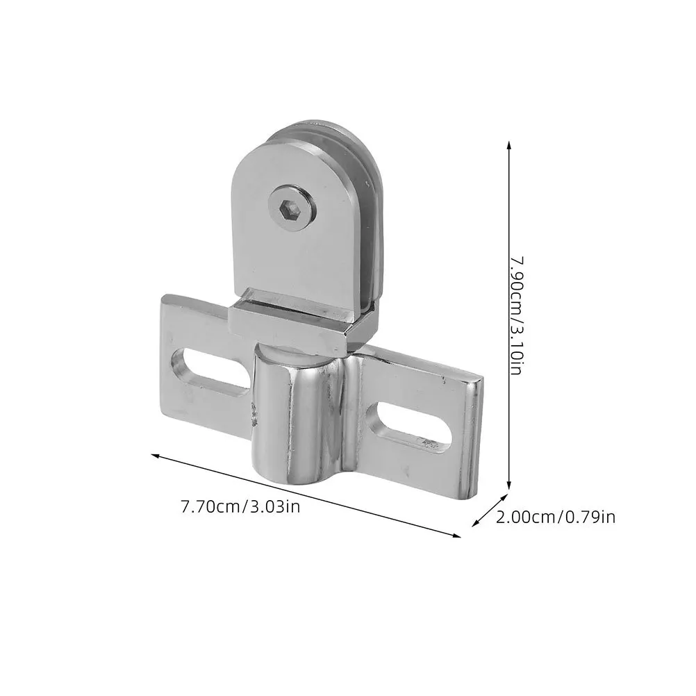 Cerniere a perno in acciaio inossidabile da 2 pezzi per porte doccia in vetro Hardware per bagno resistente Set di cerniere nascoste per montaggio superiore inferiore