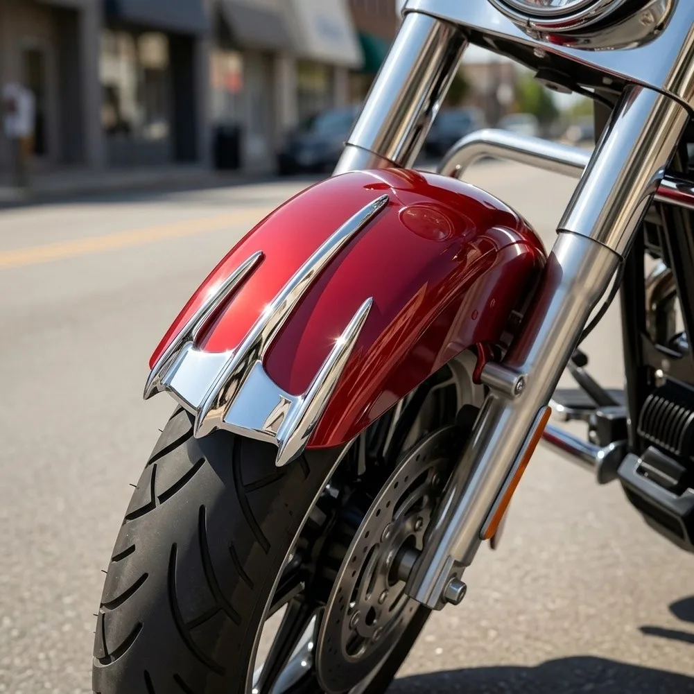1pcs Brand New For Fairing Fender Trunk Lidg Stylish Design ABS Plastic Chrome Cover Trim Motorcycle 1pcs Brand