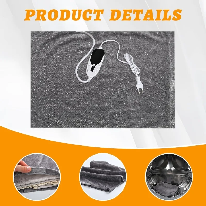 

2 Pcs 12'' x 15'' Soft Cotton Flannel Washable Replacement Heating Pad Cover