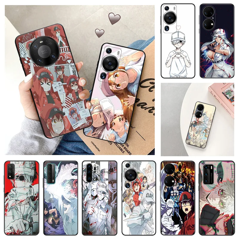 Ultra Thin Soft Case For Huawei P40 P30 Lite P20 P Smart Moto G200 G30 G31 One Fusion Cells At Work Anime Black Color Back Cover