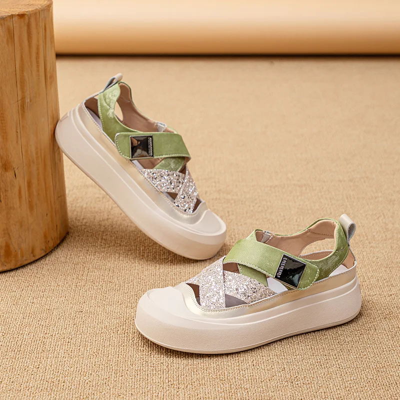 

CICIYANG Women's Sandals 2025 Summer New Anti-slip Breathable Roman Female Shoes Large Size 42 43 Sneakers Casual Sandals Female