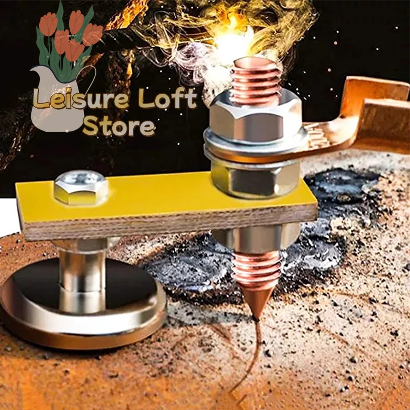 Magnetic Welding Ground Clamp with 90° Angle Holder - Strong 200kg Pull Force for Metal Sheet Fixturing