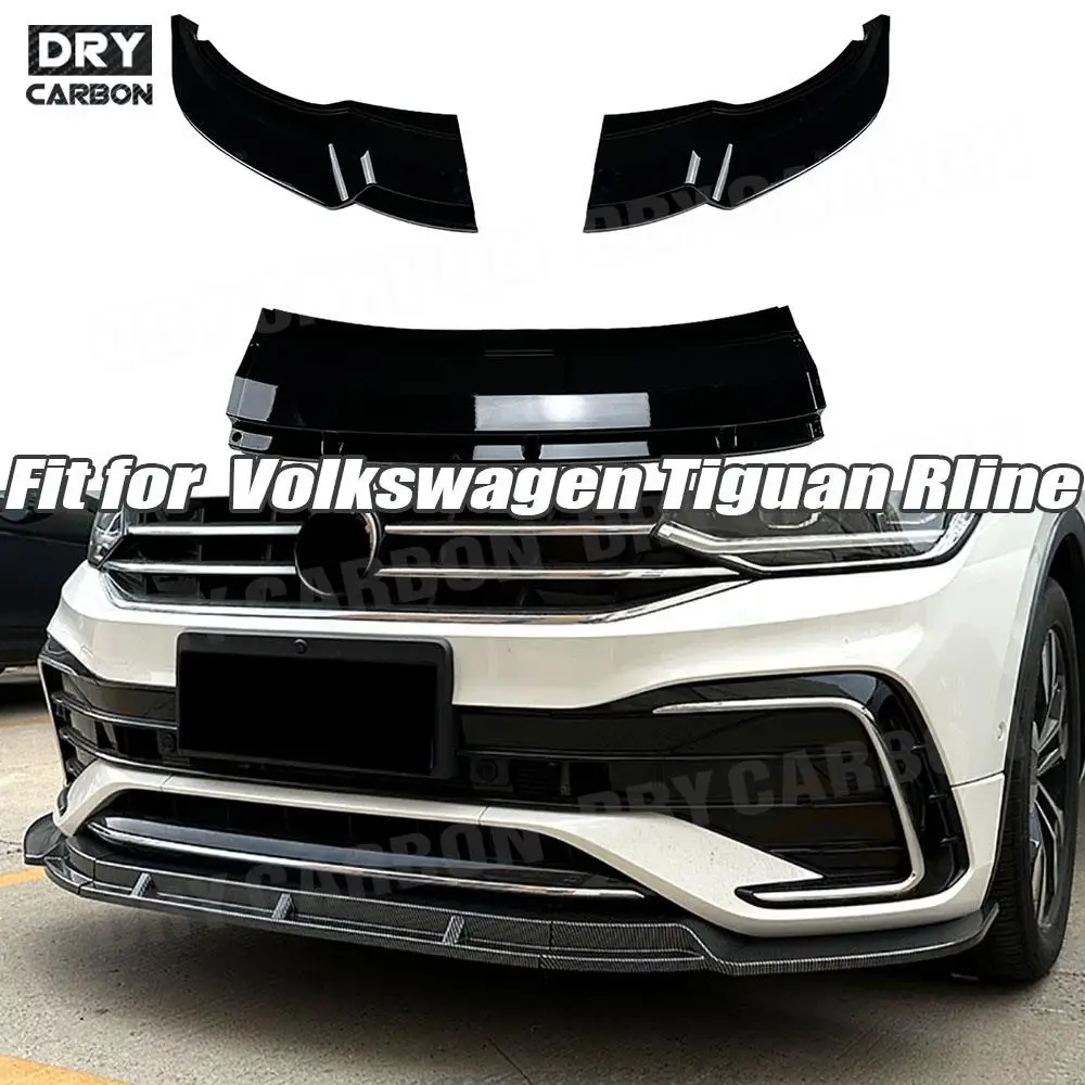 

Car Accessories ABS Front Lip Spoiler Chin Shovel for Volkswagen Tiguan Rline 2021+ Car Styling Bodykits Front Bumper Lip