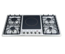 900mm  Black tempered glass gas stove Easy cleaning cast iron gas hob built-in gas cooker