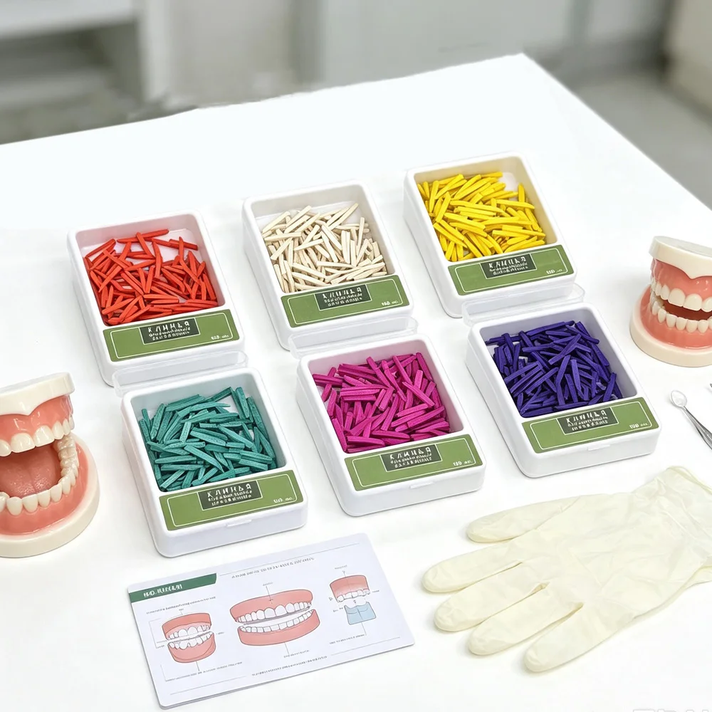 Water Maple Nonexpansion Dental Wooden Wedges 100Pcs Contoured Interdental Wedges Professional Dentistry Supplies