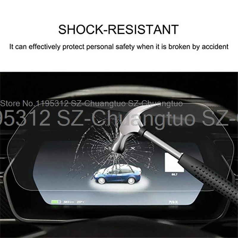 Tempered Glass Screen Protector For Tesla Mode S Model X 2017-2021  Instrument Panel Anti Scratch film accessories
