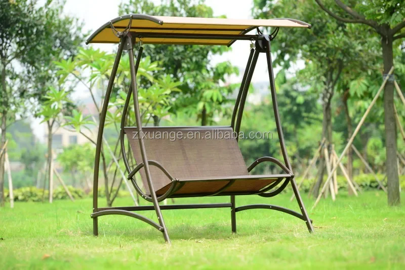 Outdoor Hanging Swing Chair With Canopy 2 seater 3 Seater Hammock Cushioned Outdoor Bench Seat Garden Patio Canopy Swing Chair