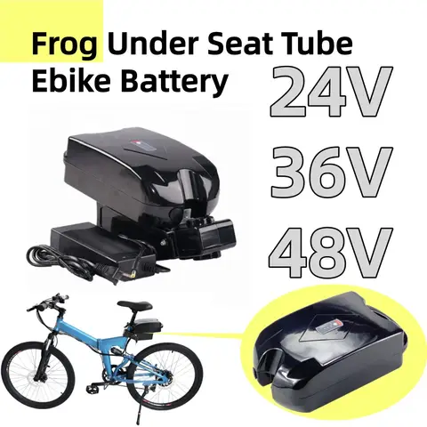 Frog Under Seat Post Mounting Ebike Battery 24V 15ah 36V 10ah 15ah 20ah 48V 13Ah 15ah 17.5ah for Frog Under Seat Post Battery