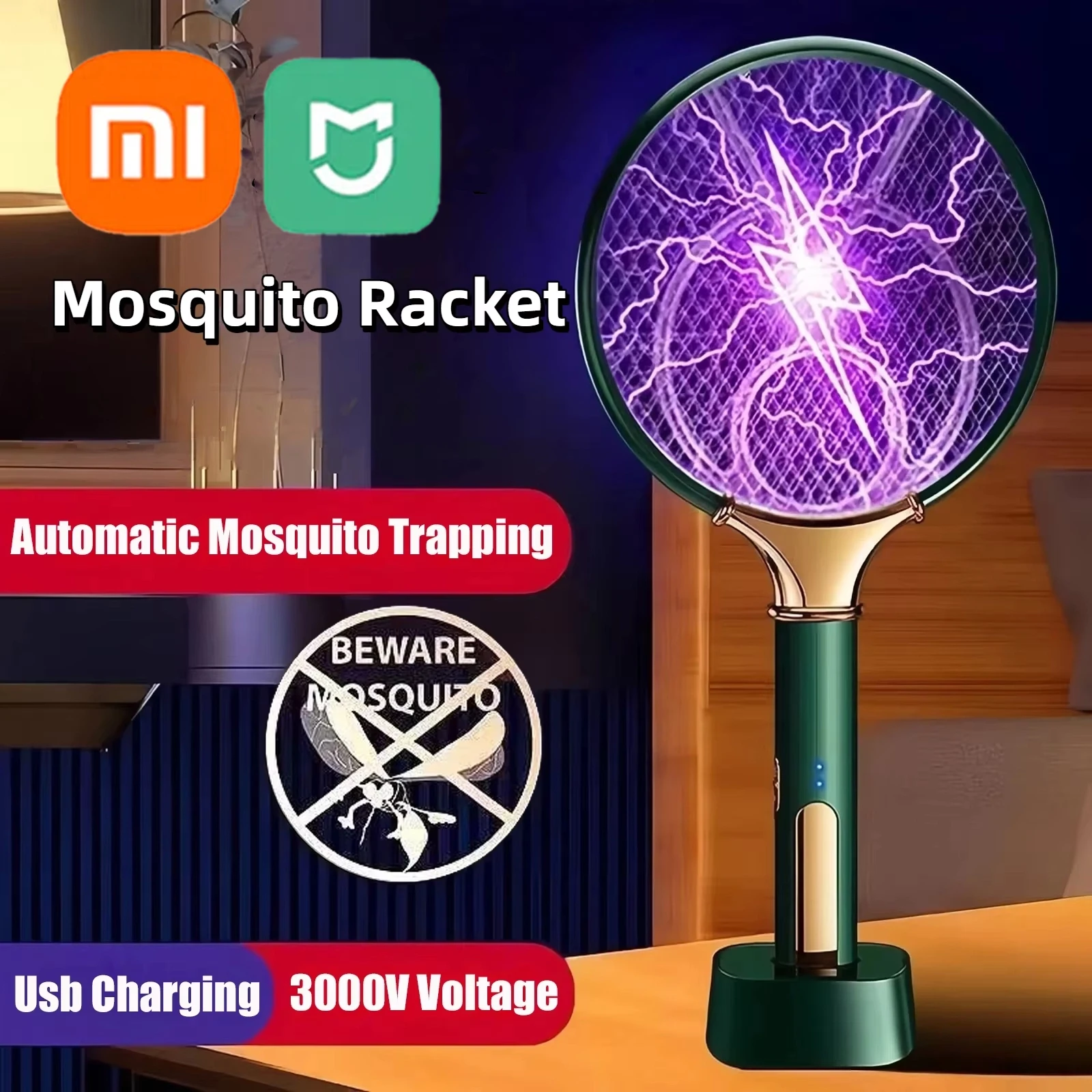 

Xiaomi Mijia Mosquito Racket 2 In 1 USB Rechargeable Fly Zapper Swatter Lamp Seduction Trap Summer Night Baby Sleep Protect Tool