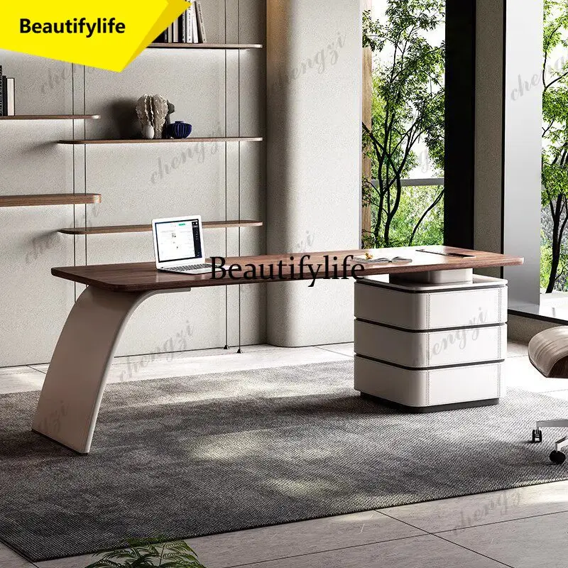 

A17 Creative Solid Wood Office Desks Modern Designer Premium Bedroom Study Computer Desk Minimalist Gaming Office Furniture