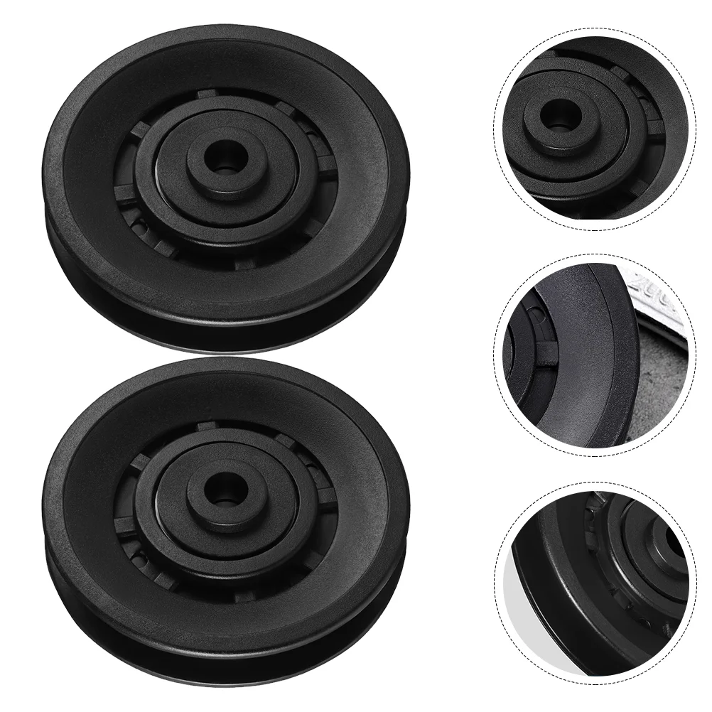 3 Pcs Pulley Fitness Accessories Metal Core Bearing Gym Replacement Plastic Training Wheel Supplies