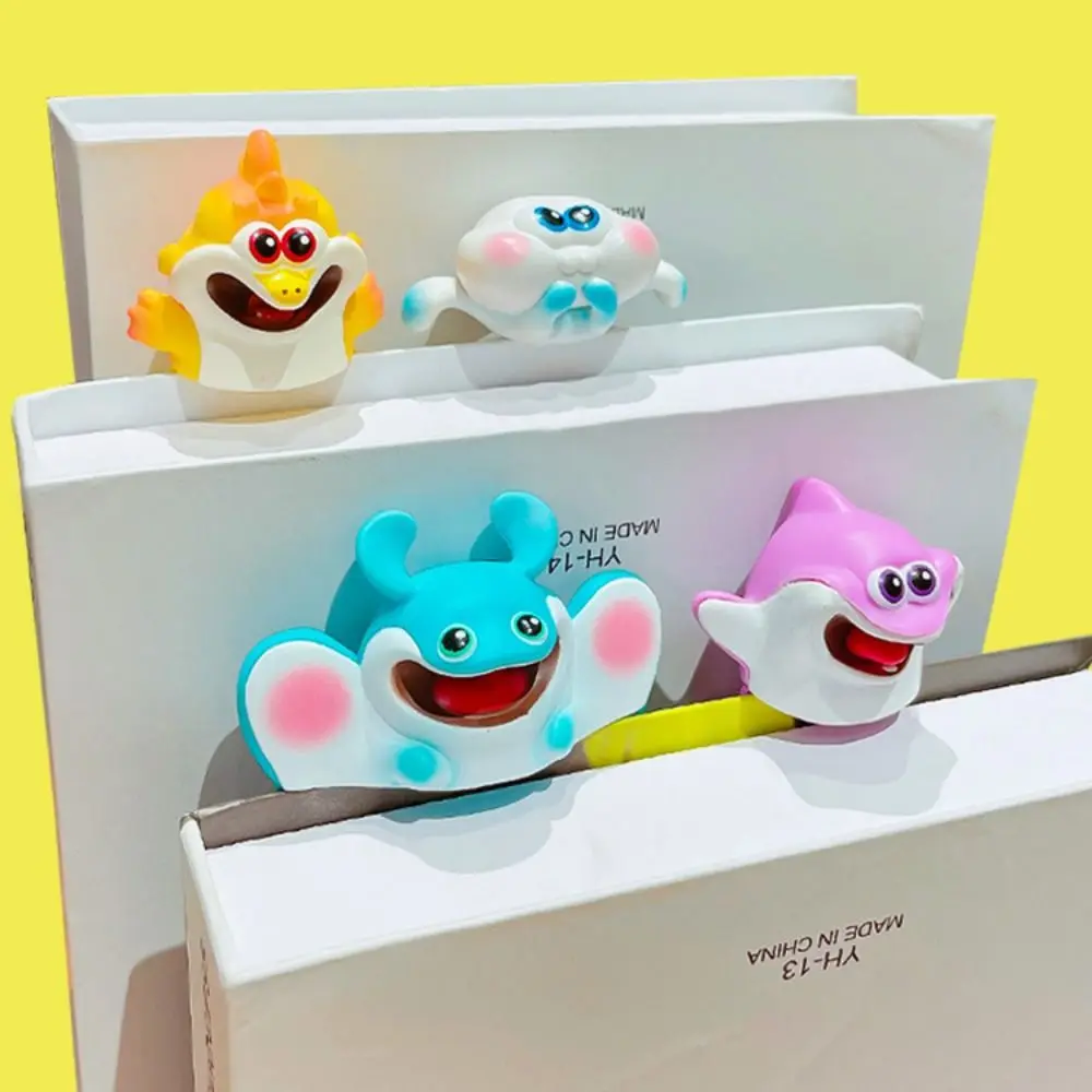Manta Ray Marine Organism Bookmark Sea Horse PVC 3D Cartoon Book Marker Convenient Reading Tool Squashed Jellyfish Bookmark