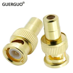 2PCS Gold Plated Adapter BNC Male to AV Female BNC Male to RCA Female Q9 Male to Lotus Female AV Female Connector