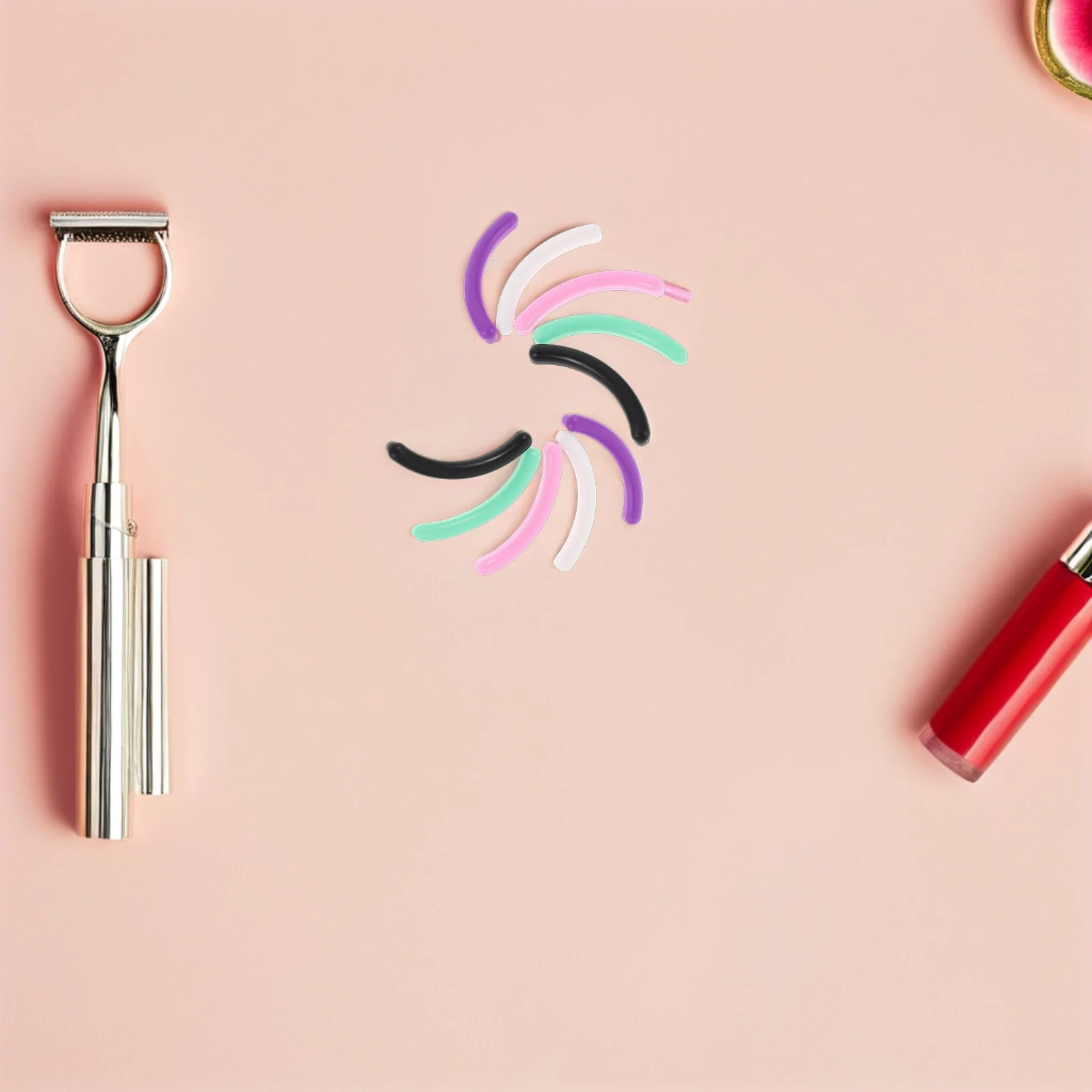 

48pcs Eyelash Curler Silicone Pads High Elasticity Universal Replacement Refills for Daily Makeup Gentle Soft