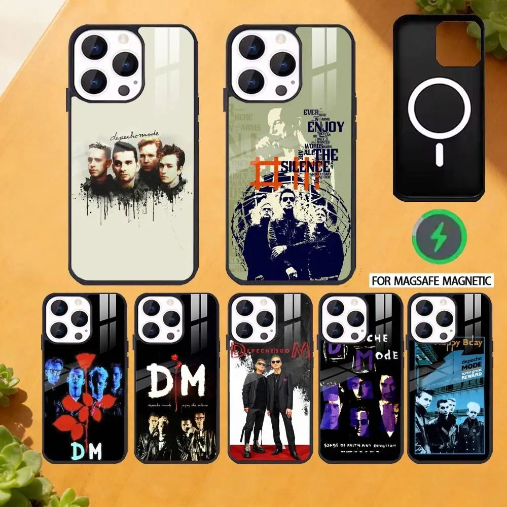 

Чехол для телефона Band D-DepecheS M-Mode для iPhone 17, 16, 15, 14, 13, 12, Pro Max Plus для Magsafe Mirror, беспроводной магнитный чехол