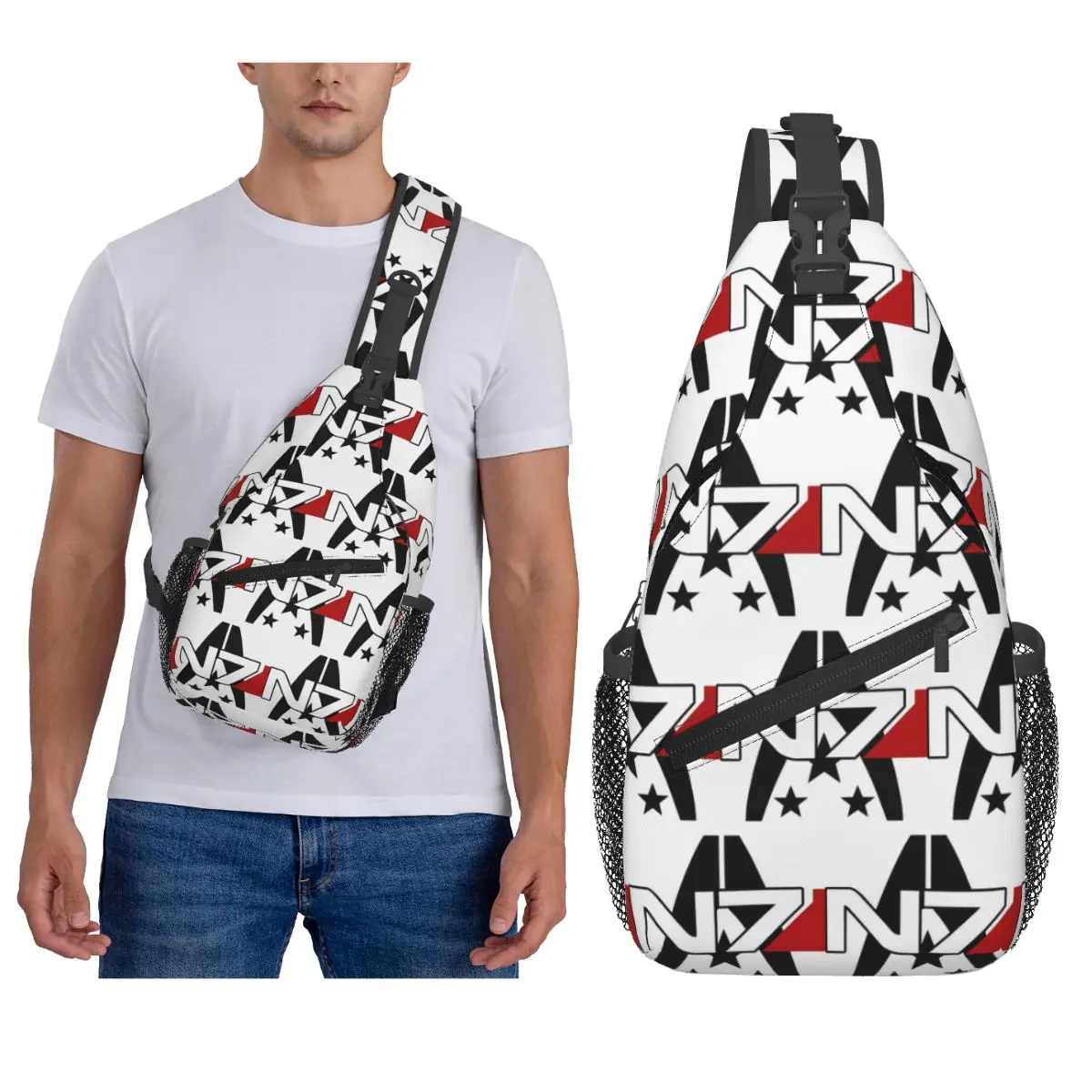 

Классическая видеоигра N7 Mass Effect нагрудная сумка мужской рюкзак через плечо на слинге нагрудная сумка дорожный походный рюкзак сумка на плечо