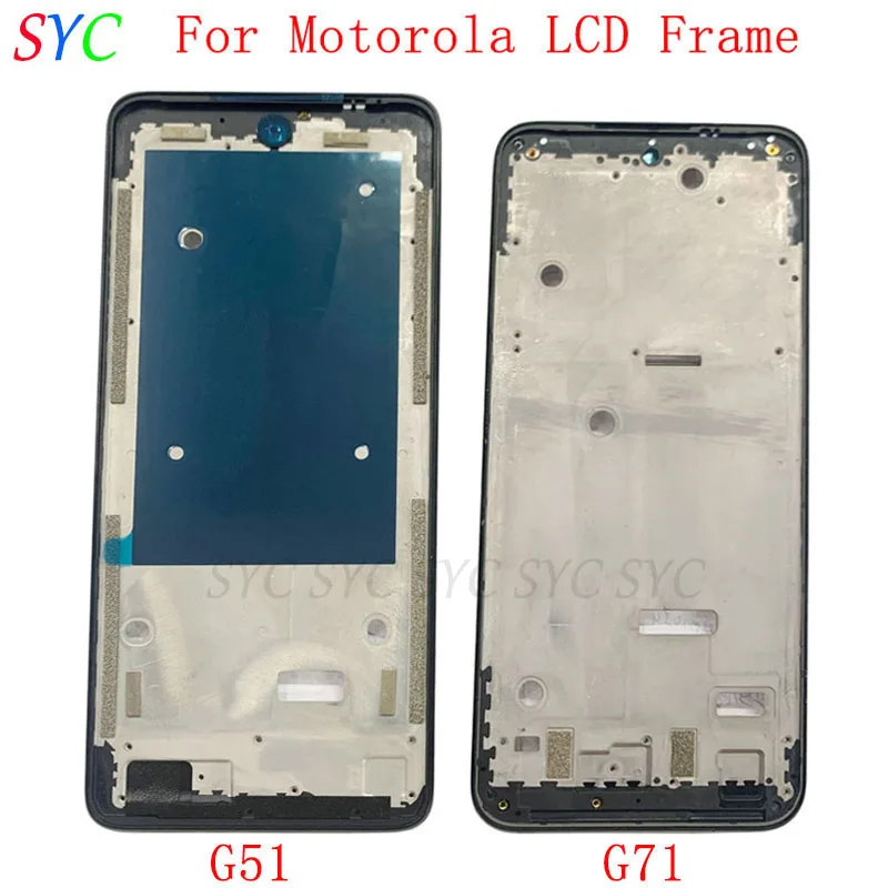 Middle Frame Center Chassis Cover Housing For Motorola Moto G51 G71 Phone Metal LCD Frame Repair Parts