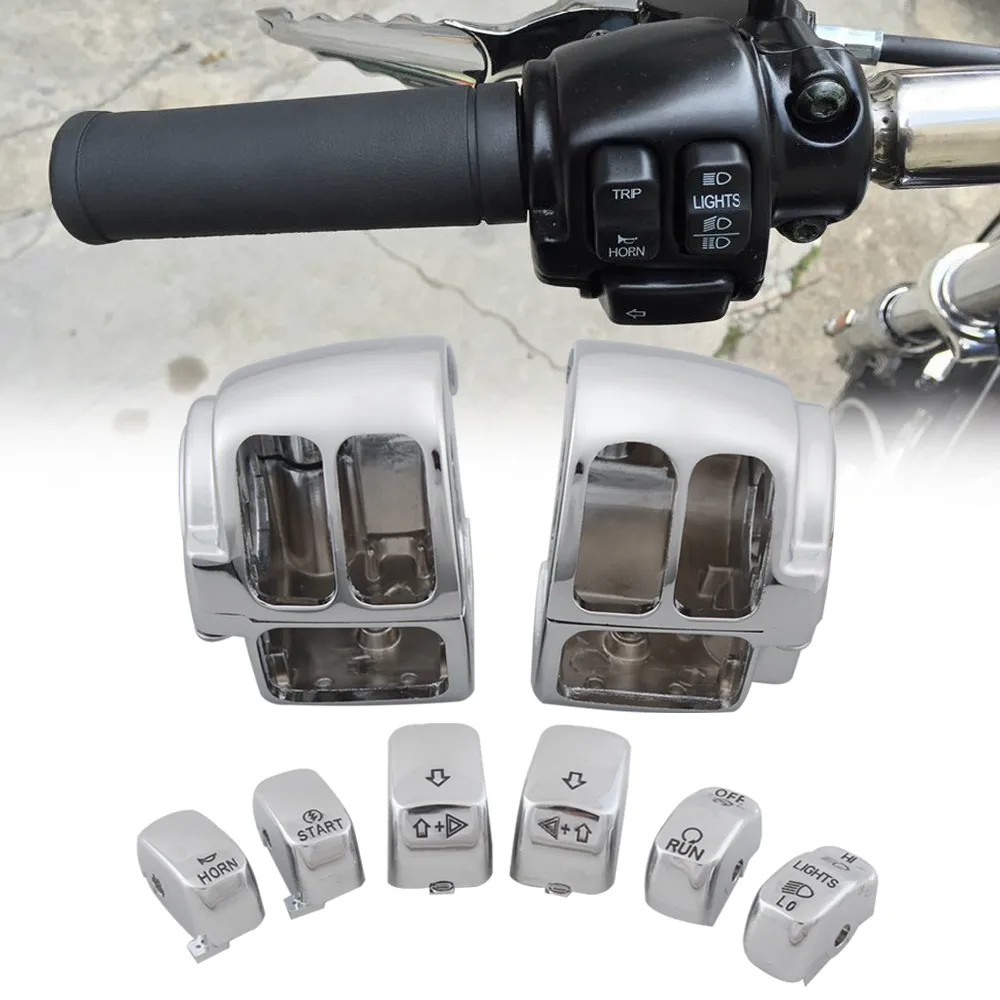 Motorcycle Switch Housing Cover Switch Cap Button For Harley Touring Glide Road King Sportster Softail Dyna VRSC Heritage Vrod