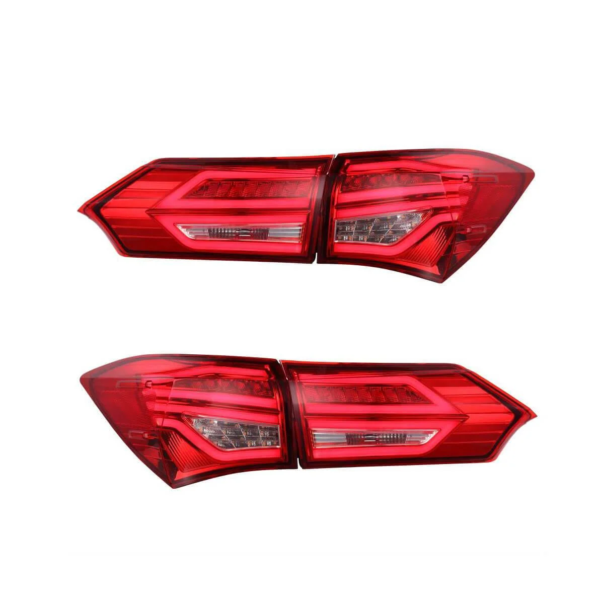 Guwo Auto Parts LED Red And Smoked Tail Lights For Toyota Corolla 2014-UP