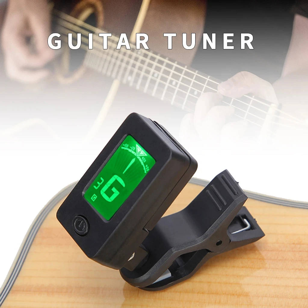 Miwayer Professional 360° Clip-On Guitar Tuner LCD Screen Digital Tuner for Bass Ukulele Violin Mandolin All Instruments Pros