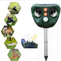 Solar Ultrasonic Repeller Deterrent Pest Cat Dog Fox Deterrent Solar Powered Scarer Repellent Outdoor Garden Tool