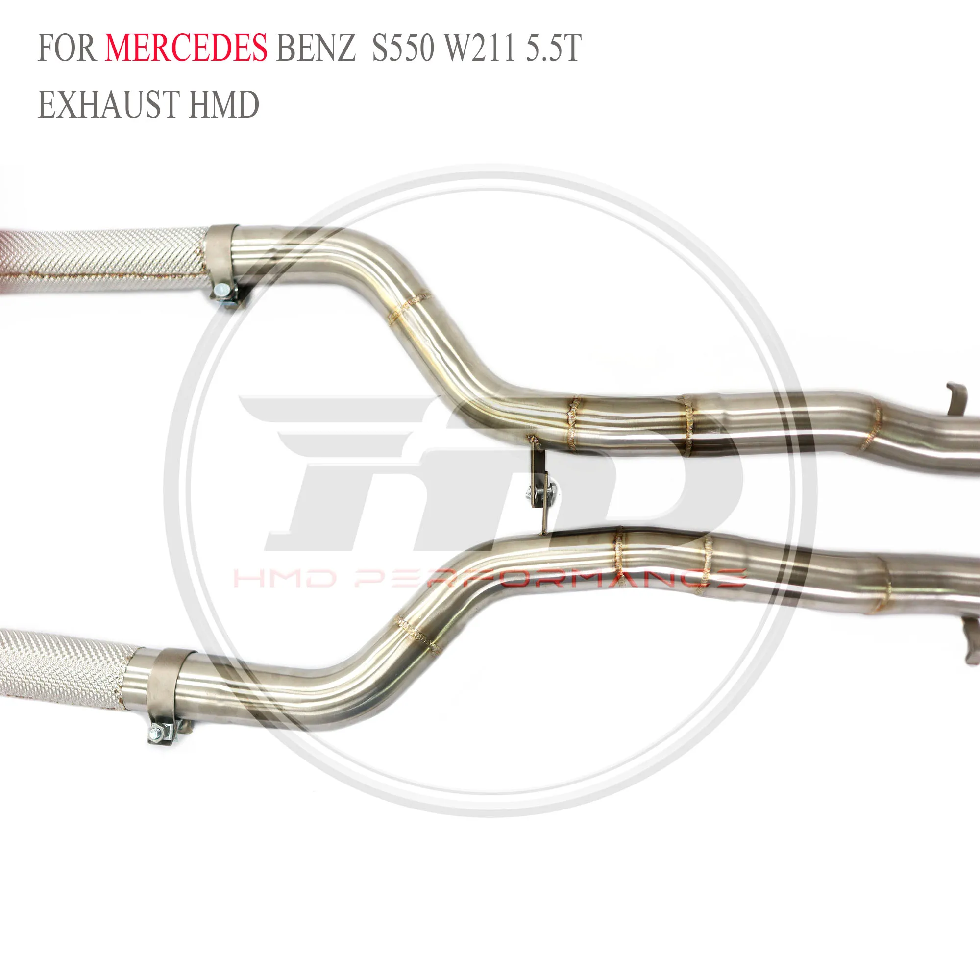 

HMD Hot Sales SS304 Catalytic Downpipe for Mercedes Benz S550 W211 5.5T SUS304 Exhaust Plug and Play