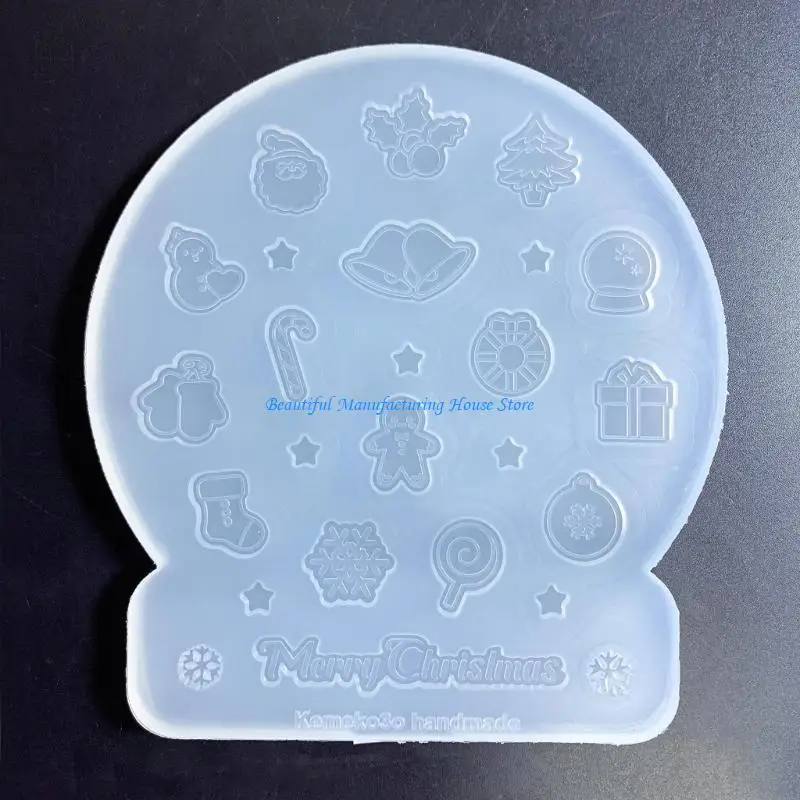 

E56A Christmas Tree Silicone Mold Hollow Epoxy Shaker Fillings Silicone Mold Epoxy Resin Filler Mold for Quicksand Resin Mold