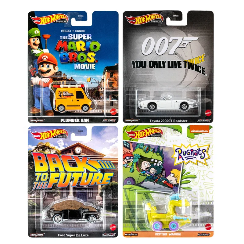 Hot Wheels-retro entretenimento brinquedo carro, vau, super luxo, Toyota 2000GT, Roadster, Mario filme, canalizador van, rugrats, Reptar, 1:64, 2023