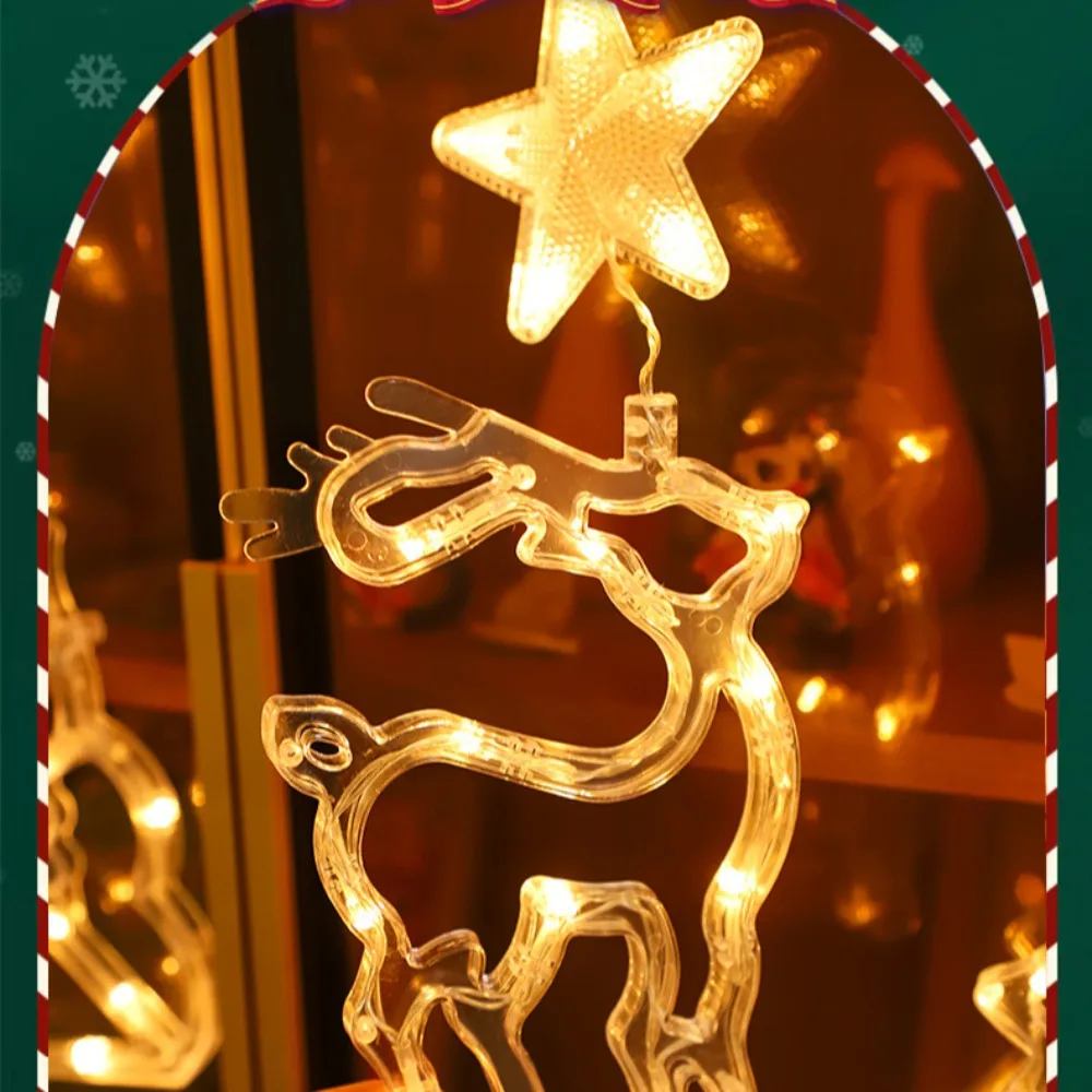LED عيد الميلاد مصاصة ضوء الستار جارلاند الجنية سلسلة أضواء ستار مصباح شجرة عيد الميلاد زخرفة ديكور سلسلة مصباح معلق #2