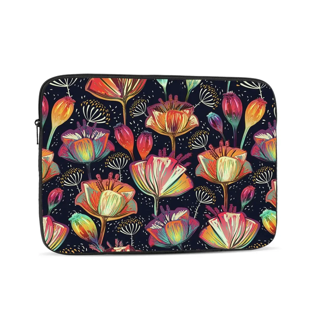 Colorful Seamless Pattern With Flowers And Plants Computer ipad Laptop Cover Case Laptop Sleeve Bag Portable Cover Fundas Pouch