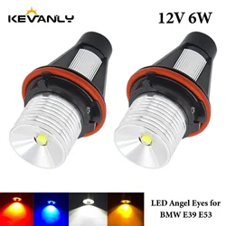 2pcs LED Angel Eyes Fog bulb for BMW E87 E39 M5 E60 E61 E63 E64 M6 E65 E66 E83 X3 E53 X5 2000-2008 LED Driving lights Spotlights