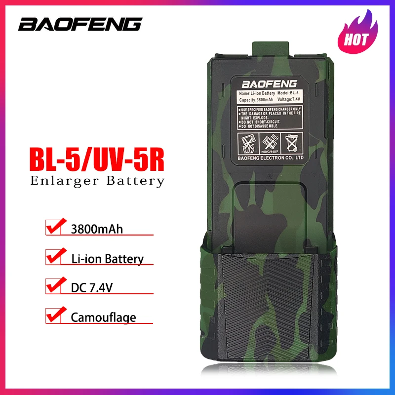 BAOFENG 5R akumulator radiowy USB/TypeC UV5R akumulator do dwukierunkowego radia UV-5R UV 5RA/5RE Walike Talkie akcesoria