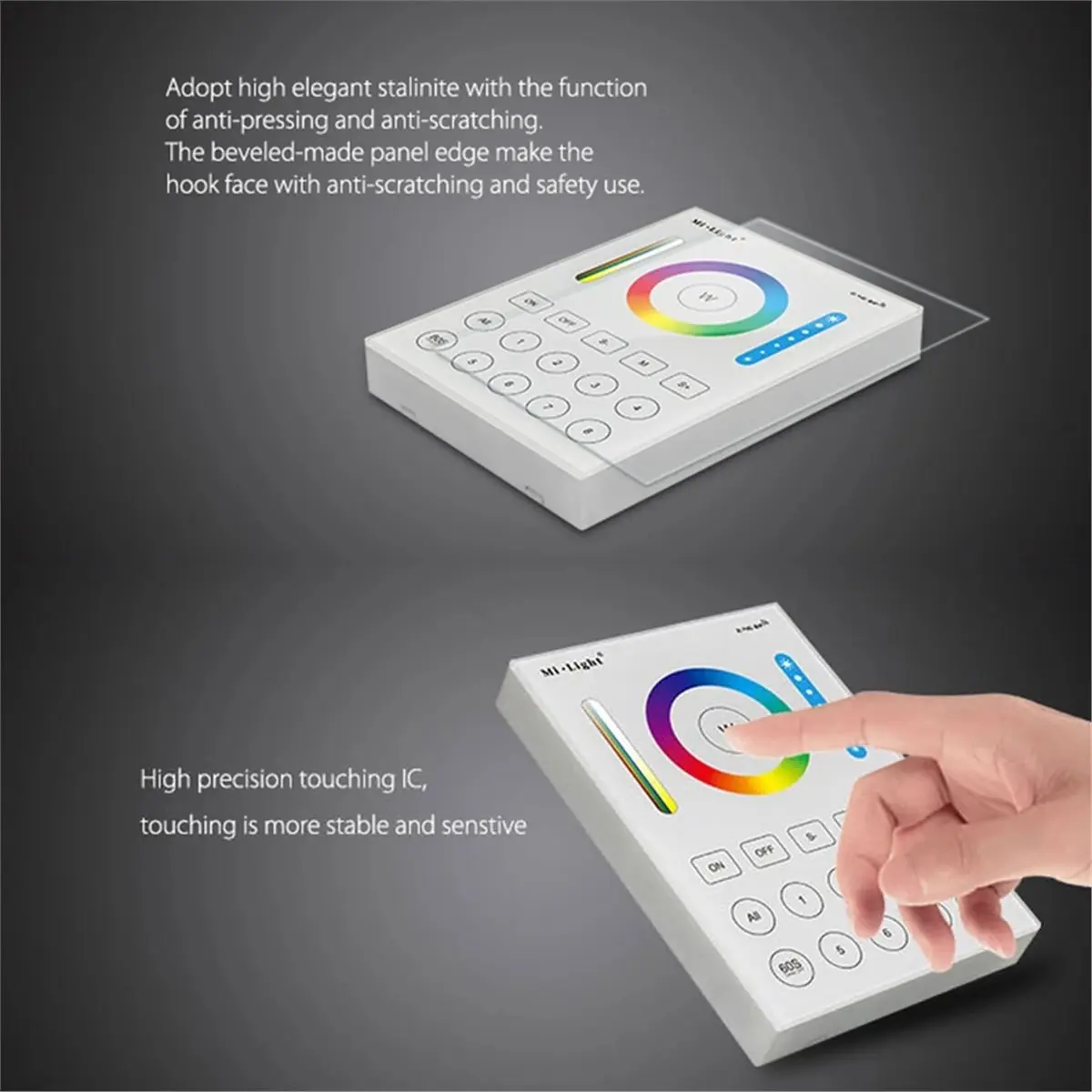 【New!】 Miboxer B8 PER1 3.3V Smart 8-Zone Touch Panel for LED Control with 2.4GHz Connectivity