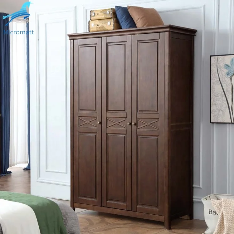 Hot Sale Elegant Storable Walnut Color Furniture Bedroom Bedroom Wardrobe