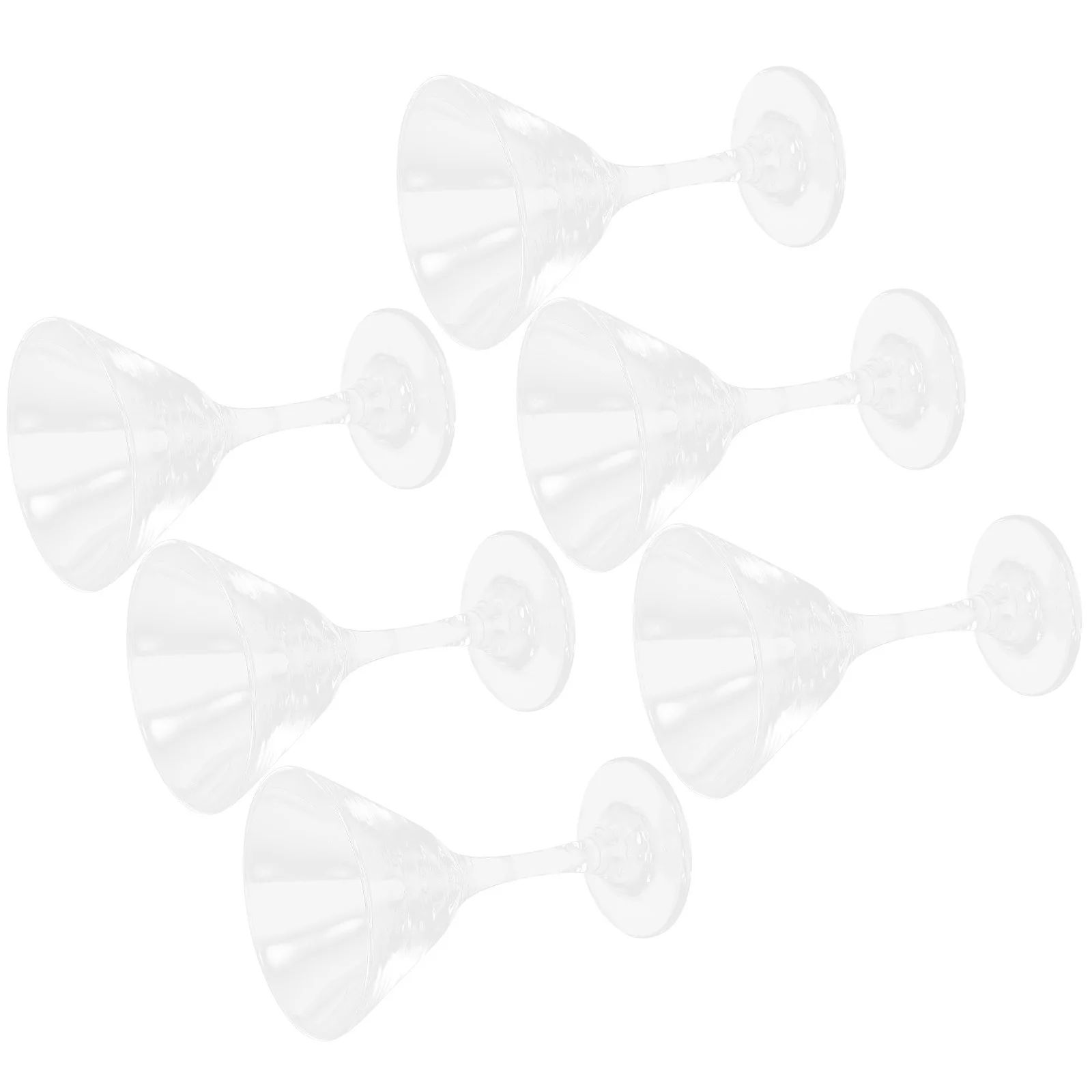 

6Pcs Martini Glass Cocktail Goblets Elegant Transparent Glassware for Whiskey Wine Party Drinking Cups Cocktail Glasses