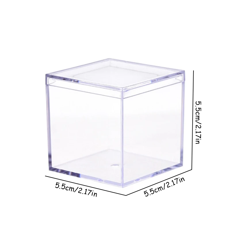 Transparent Acrylic Box With Lid, Square. For Placing Food And Candy