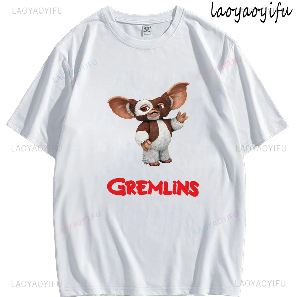 Chic Gremlin Gizmo Printed Kawaii T-shirt Casual Cotton Clothing Men's and Women's Daily Short Sleeve Pullover Clothing