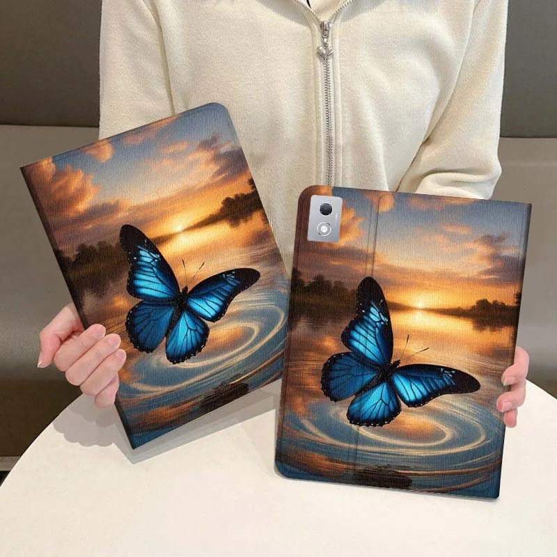 

Blue Butterfly On Stone Tablet Case For Lenovo Xiaoxin Pad Pro GT plus 8.8 11 10.6 Y700 Y900 Go 8.8 Tab K11 10 P11