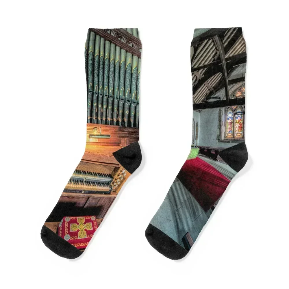 

St Digains Church Organ Socks summer cartoon valentine gift ideas Stockings Male Socks Women's