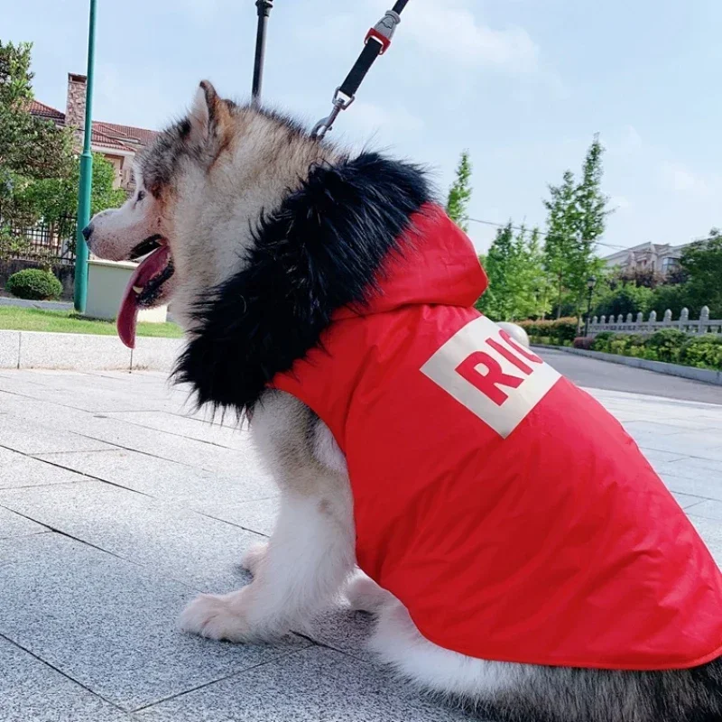 Winter Dog Clothes Pet Coat Jacket Outfit Big Large Dog Costume Poodle Schnauzer Corgi Samoyed Husky Golden Retriever Clothing